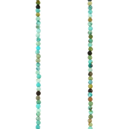 Faceted Turquoise Round Beads, 1.8mm by Bead Landing&#x2122;